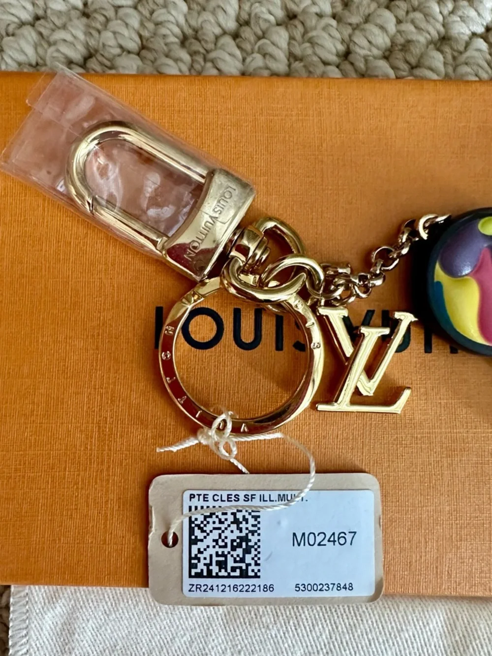 🌸💯Authentic Louis Vuitton TM Monogram Superflat Panda Murakami Bag Charm - Picture 4 of 7